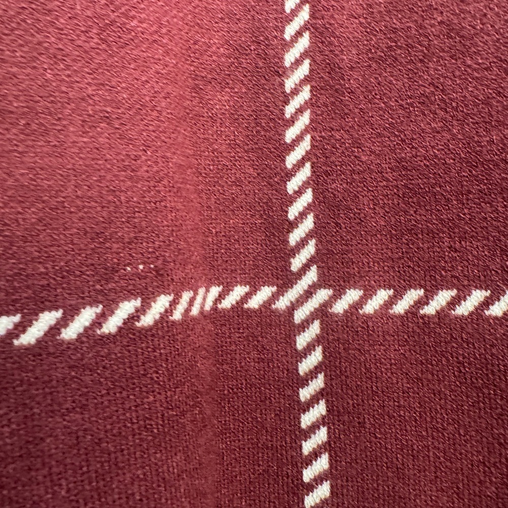 Cynthia Rowley Pullover Maroon Checkered Sweater - Picture 3 of 10